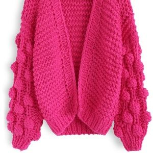 Chunky Pink Cardigan